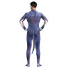 CosplayBoys Combinaison Cosplay Dinosaure Raptus Bleu-Blanc